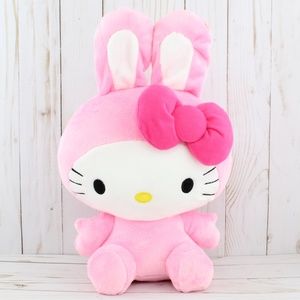 Sanrio | Accents | Large Pink Bunny Suit Hello Kitty Plush | Poshmark